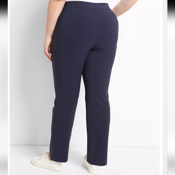 Lane Bryant Nylon Blend Wear Everywhere Straight Leg Pants Side Zip Pockets 14 - Picture 13 of 13